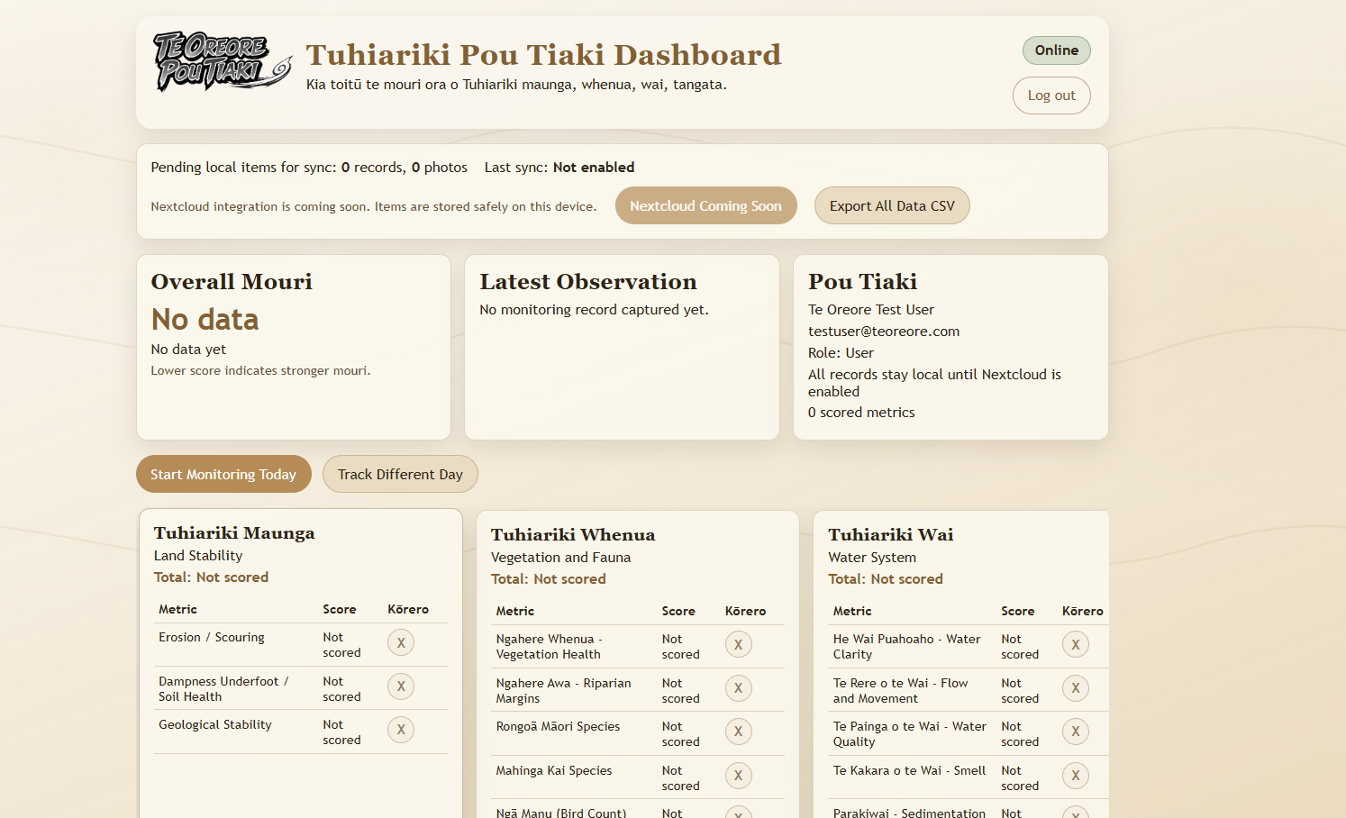 Te Oreore Poutiaki tool screenshot